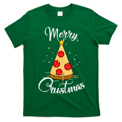 Merry Chrustmas Funny Christmas Pizza T-Shirt
