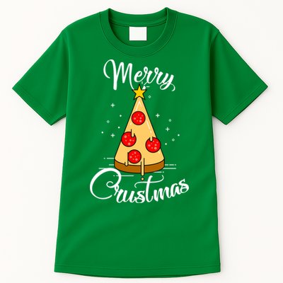 Merry Chrustmas Funny Christmas Pizza Tall T-Shirt