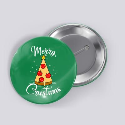 Merry Chrustmas Funny Christmas Pizza Button