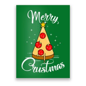 Merry Chrustmas Funny Christmas Pizza Poster