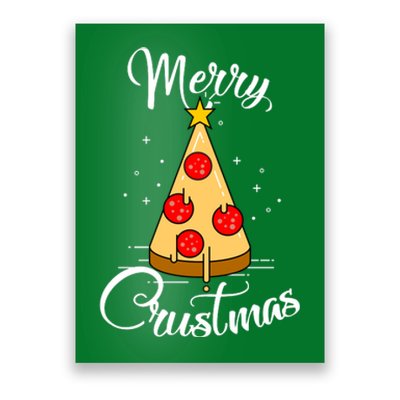 Merry Chrustmas Funny Christmas Pizza Poster