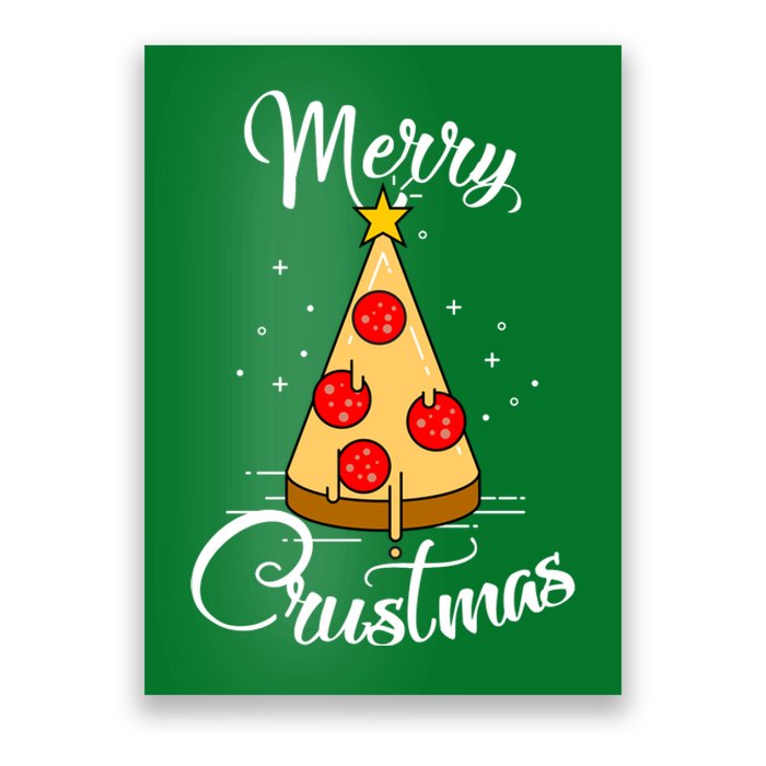 Merry Chrustmas Funny Christmas Pizza Poster