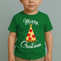 Merry Chrustmas Funny Christmas Pizza Toddler T-Shirt