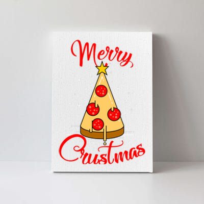 Merry Chrustmas Funny Christmas Pizza Canvas