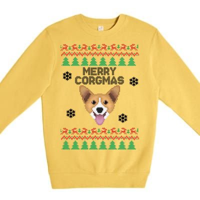 Merry Corgmas Ugly Christmas Premium Crewneck Sweatshirt