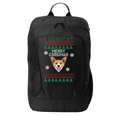 Merry Corgmas Ugly Christmas City Backpack