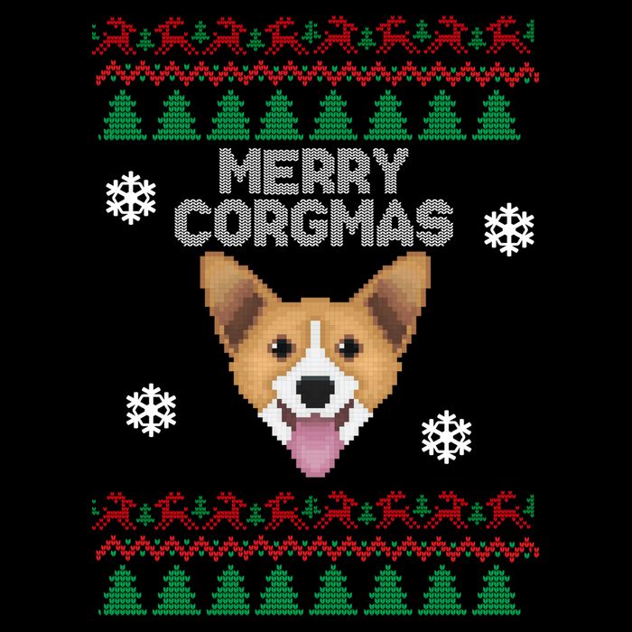 Merry Corgmas Ugly Christmas Visor
