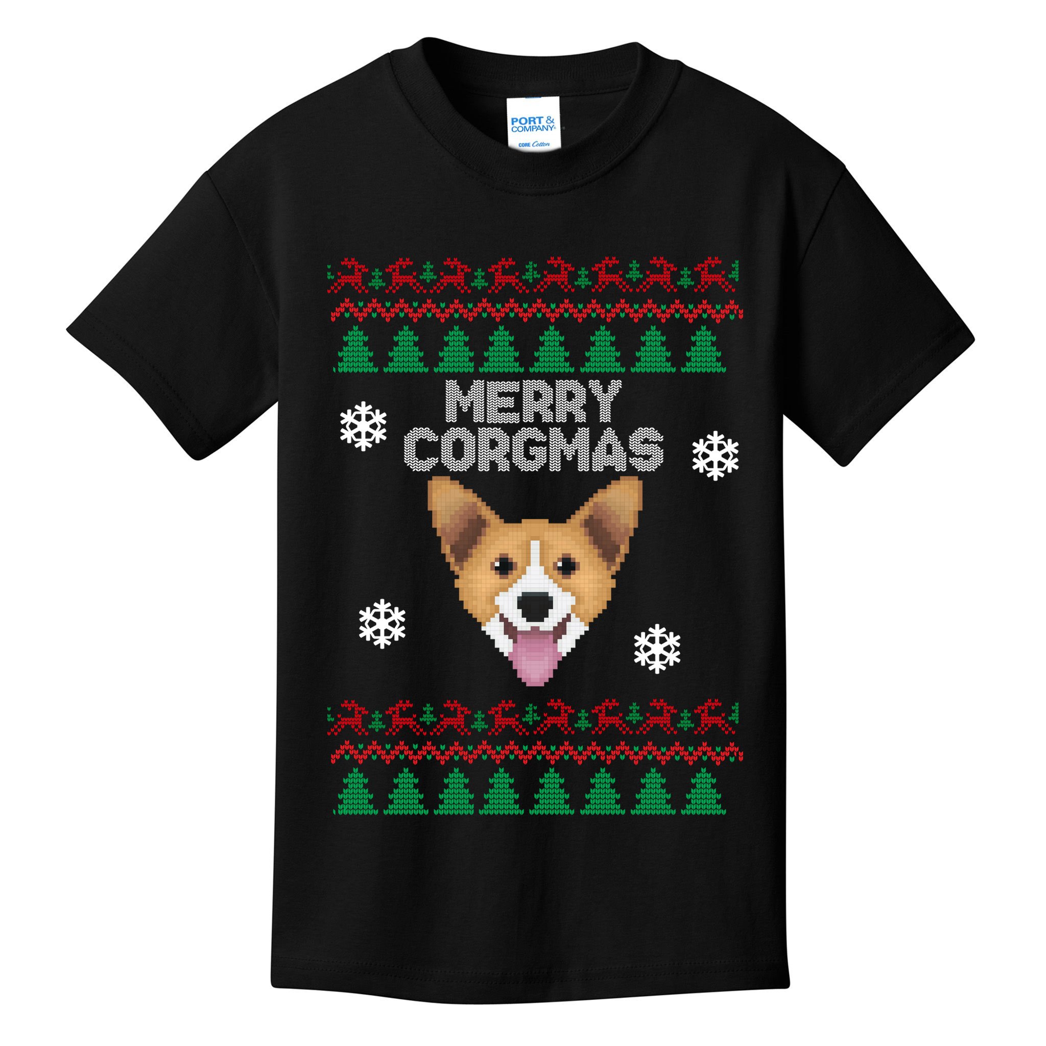 Merry Corgmas Ugly Christmas Kids T-Shirt