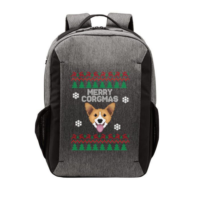 Merry Corgmas Ugly Christmas Vector Backpack