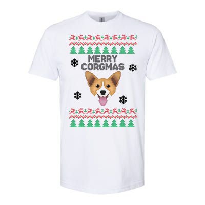 Merry Corgmas Ugly Christmas Softstyle CVC T-Shirt