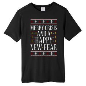 Merry Crisis Ugly Christmas Sweater Tall Fusion ChromaSoft Performance T-Shirt