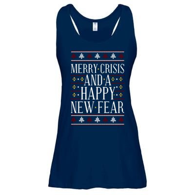 Merry Crisis Ugly Christmas Sweater Ladies Essential Flowy Tank