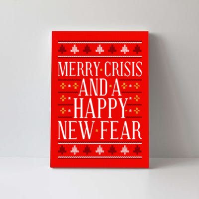 Merry Crisis Ugly Christmas Sweater Canvas