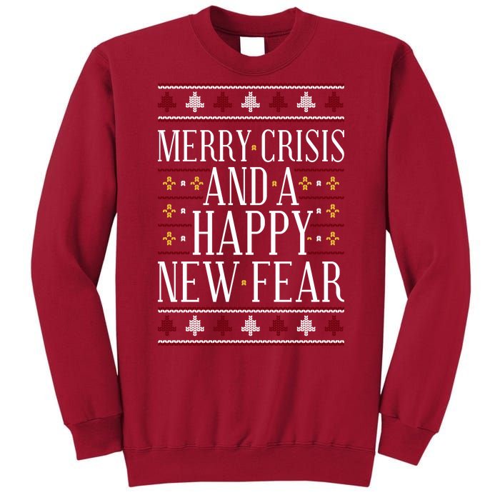 Merry Crisis Ugly Christmas Sweater Tall Sweatshirt