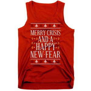 Merry Crisis Ugly Christmas Sweater Tank Top