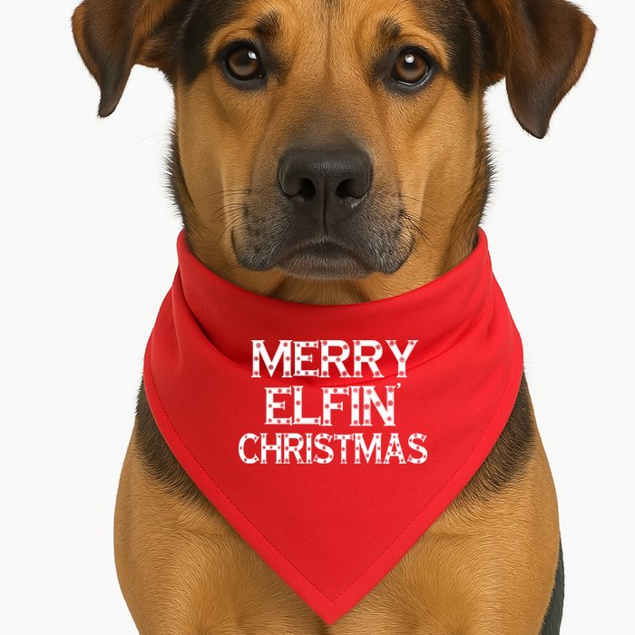 Merry Elfin' Christmas USA-Made Doggie Bandana