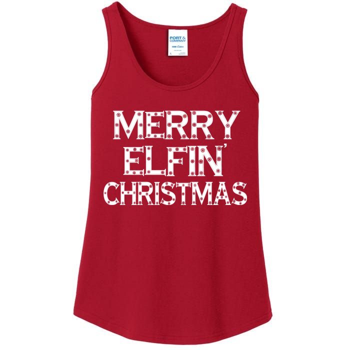 Merry Elfin' Christmas Ladies Essential Tank