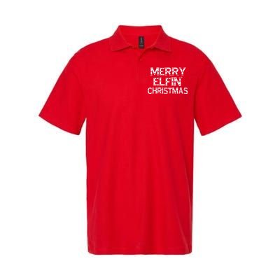 Merry Elfin' Christmas Softstyle Adult Sport Polo