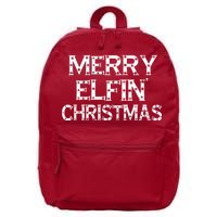 Merry Elfin' Christmas 16 in Basic Backpack