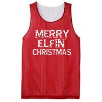 Merry Elfin' Christmas Mesh Reversible Basketball Jersey Tank