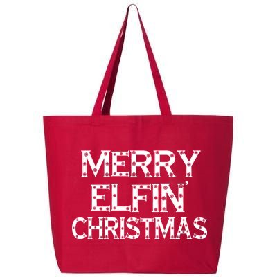 Merry Elfin' Christmas 25L Jumbo Tote