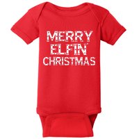 Merry Elfin' Christmas Baby Bodysuit