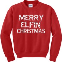 Merry Elfin' Christmas Kids Sweatshirt