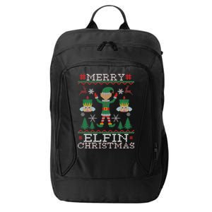 Merry Elfin Christmas Elf Ugly City Backpack