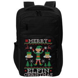 Merry Elfin Christmas Elf Ugly Impact Tech Backpack