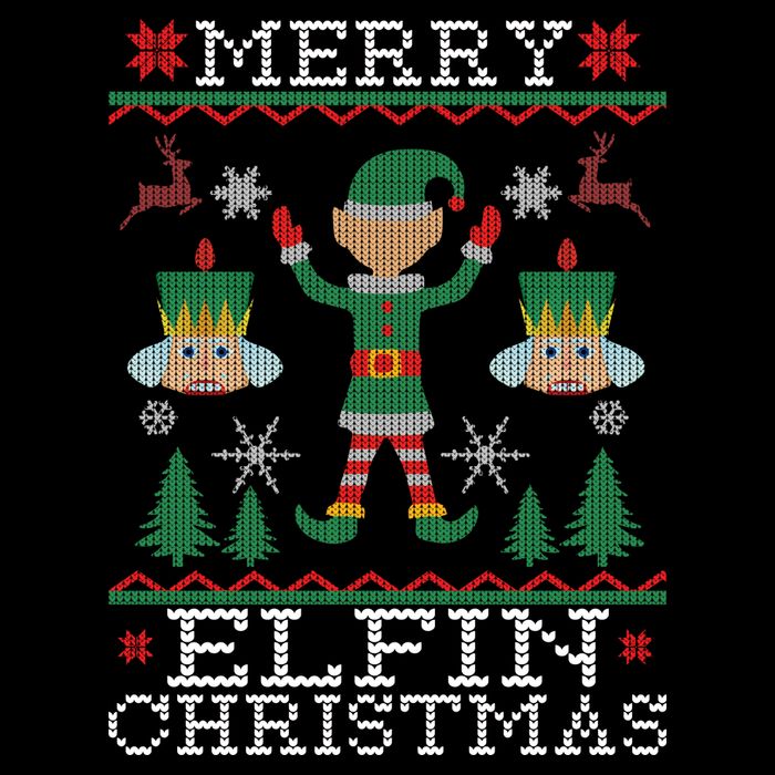 Merry Elfin Christmas Elf Ugly Bucket Hat