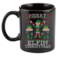 Merry Elfin Christmas Elf Ugly 11oz C Handle Ceramic Mug