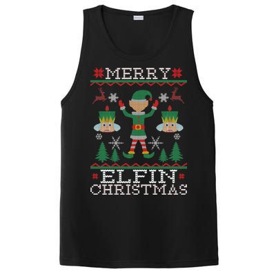 Merry Elfin Christmas Elf Ugly PosiCharge Competitor Tank