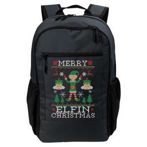 Merry Elfin Christmas Elf Ugly Daily Commute Backpack