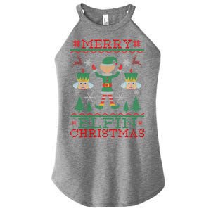 Merry Elfin Christmas Elf Ugly Women's Perfect Tri Rocker Tank