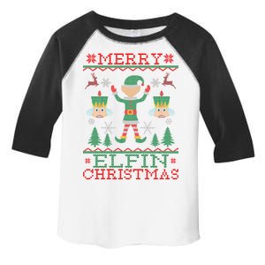 Merry Elfin Christmas Elf Ugly Toddler Fine Jersey T-Shirt