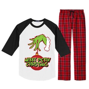 Merry F*ckin Christmas  Raglan Sleeve Pajama Set