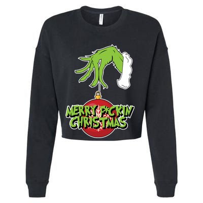 Merry F*ckin Christmas  Cropped Pullover Crew