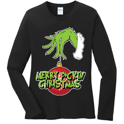 Merry F*ckin Christmas  Ladies Long Sleeve Shirt