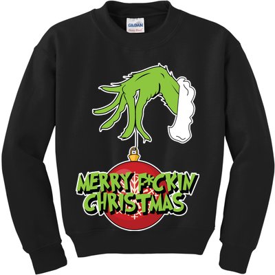 Merry F*ckin Christmas  Kids Sweatshirt