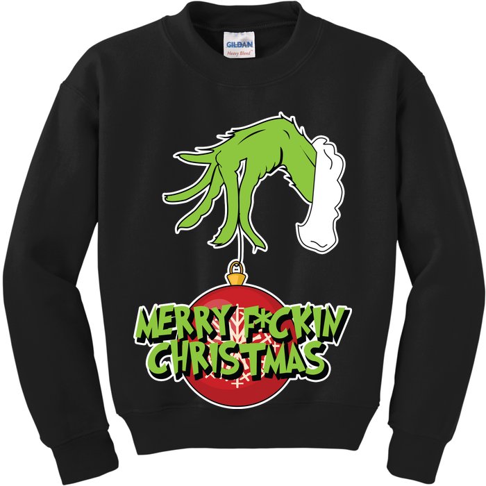 Merry F*ckin Christmas  Kids Sweatshirt