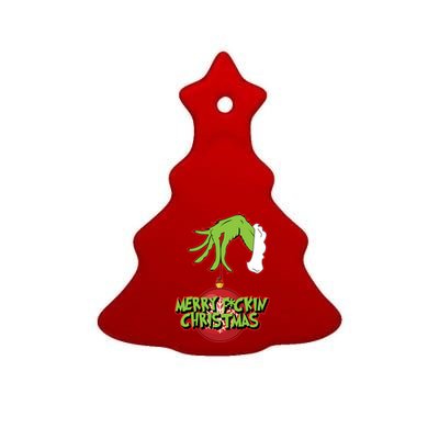 Merry F*ckin Christmas  Ceramic Tree Ornament