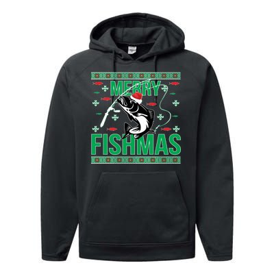 Merry Fishmas Performance Fleece Hoodie