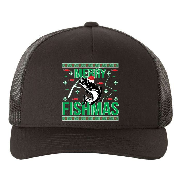 Merry Fishmas Yupoong Adult 5-Panel Trucker Hat