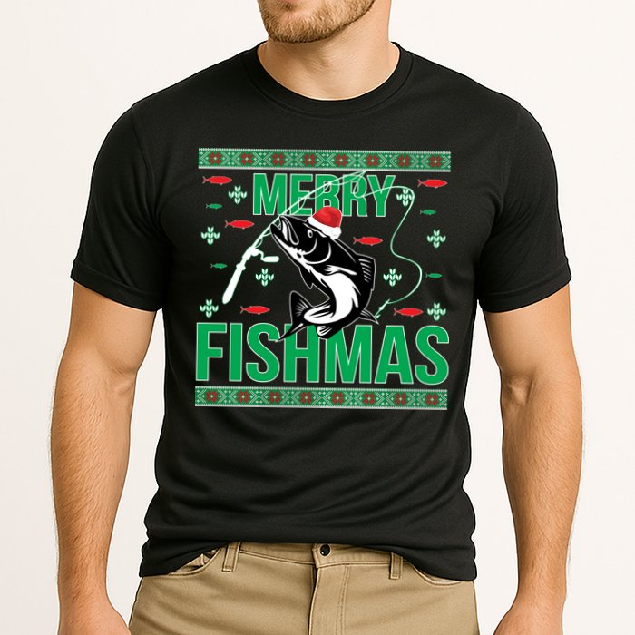 Merry Fishmas Cooling Performance Crew T-Shirt