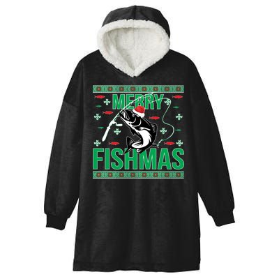 Merry Fishmas Hooded Wearable Blanket