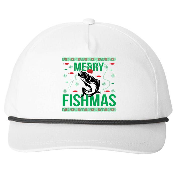 Merry Fishmas Snapback Five-Panel Rope Hat