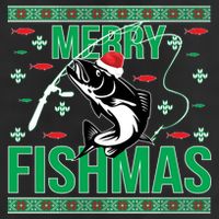 Merry Fishmas 11oz C Handle Ceramic Mug