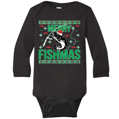 Merry Fishmas Baby Long Sleeve Bodysuit