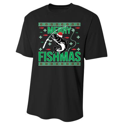 Merry Fishmas Performance Sprint T-Shirt