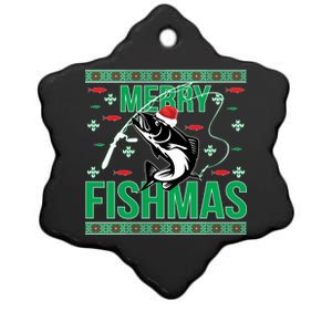 Merry Fishmas Ceramic Star Ornament